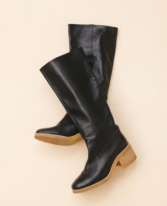 Botas de cuero con suela de crepé 4216 black_beauty