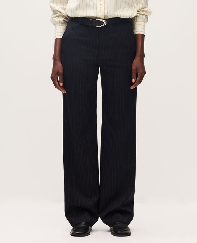 Pantalón recto de lana K690 st navy