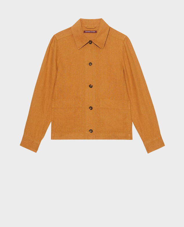 Chaqueta de trabajo de lino Panama 36 brown
