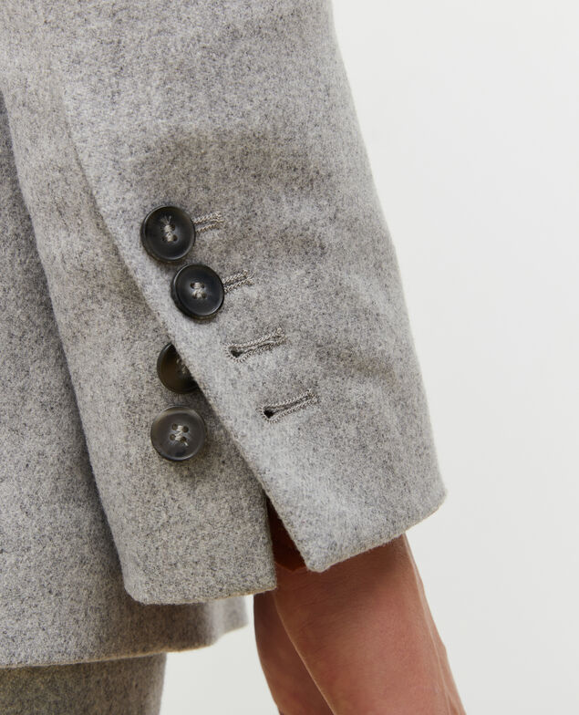 Blazer cruzado de lana Light grey melange