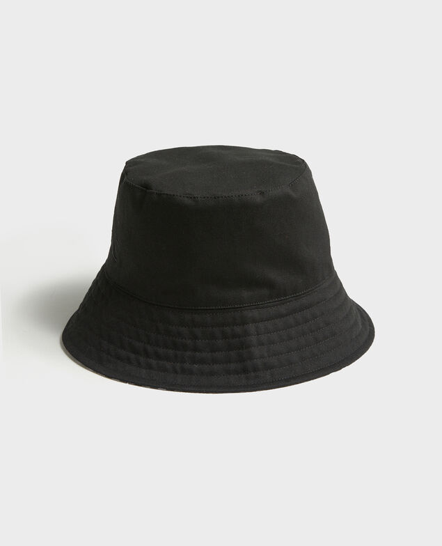 Sombrero bob con borde ancho Black vichy black