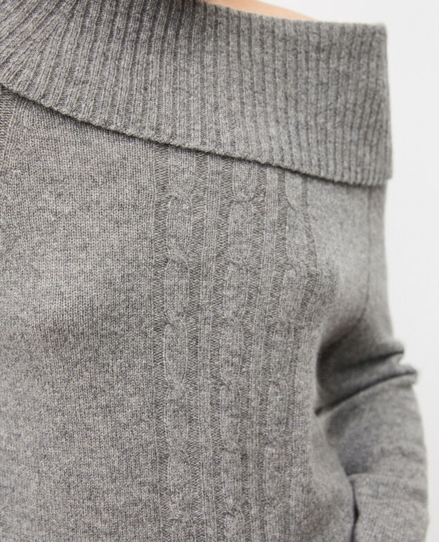 Jersey con detalles de trenzas Gris