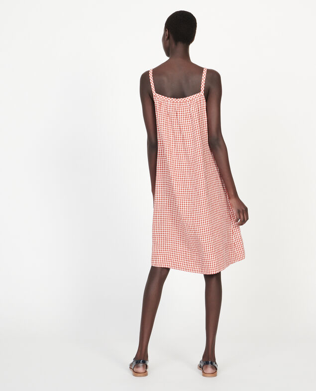 Vestido de algodón Vichy ketchup buttercream