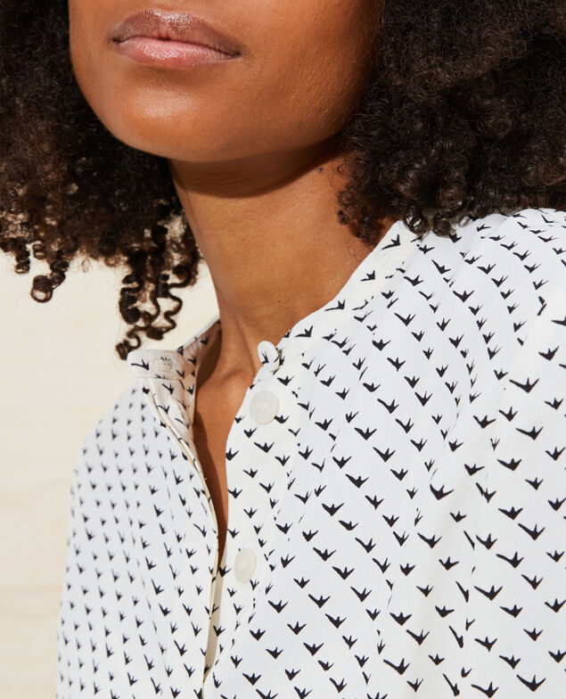 Blusa estampada Birdy ivoire