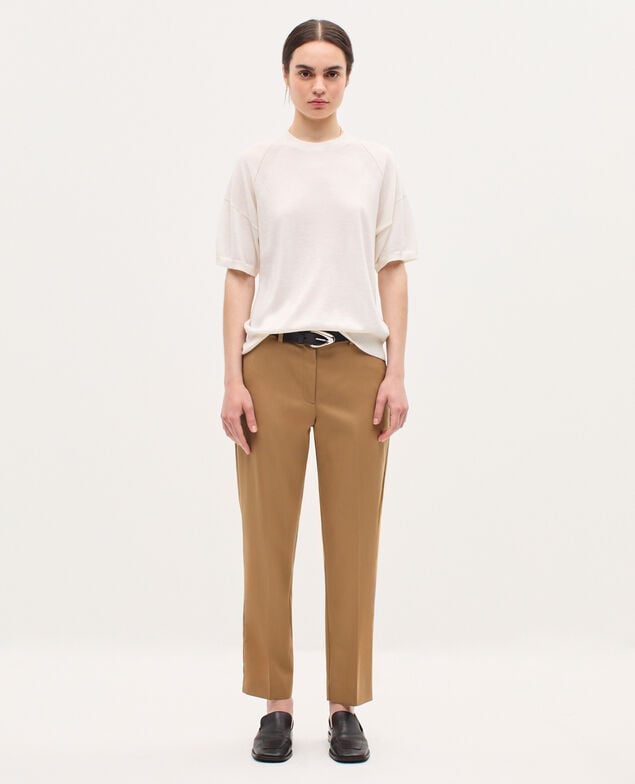 Pantalón cigarette de lana K341 oak brown
