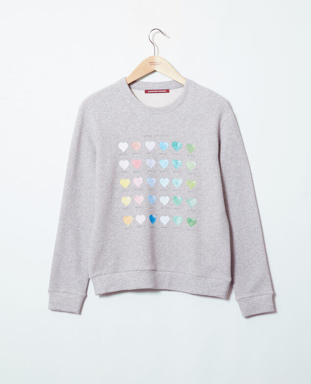 Sudadera con corazón Heather grey