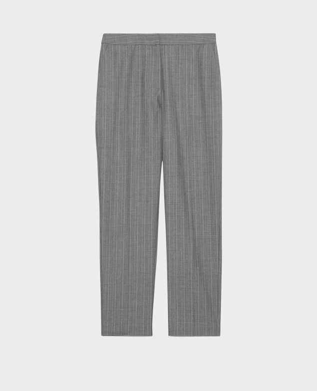 MARGUERITE - Pantalón cigarette 6005 light grey stripe