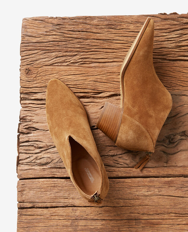Botines de ante Cognac