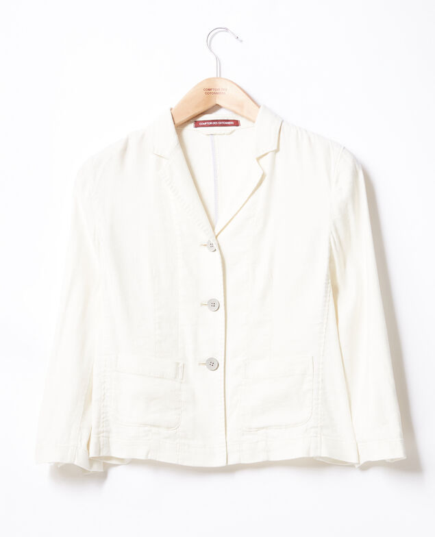 Chaqueta sastre con lino Kaolin