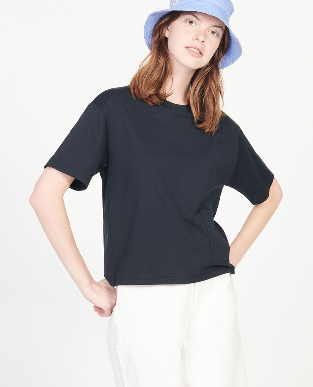 Camiseta oversize de algodón mercerizado Black beauty