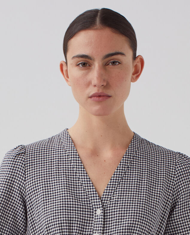 Vestido midi J093 gingham check
