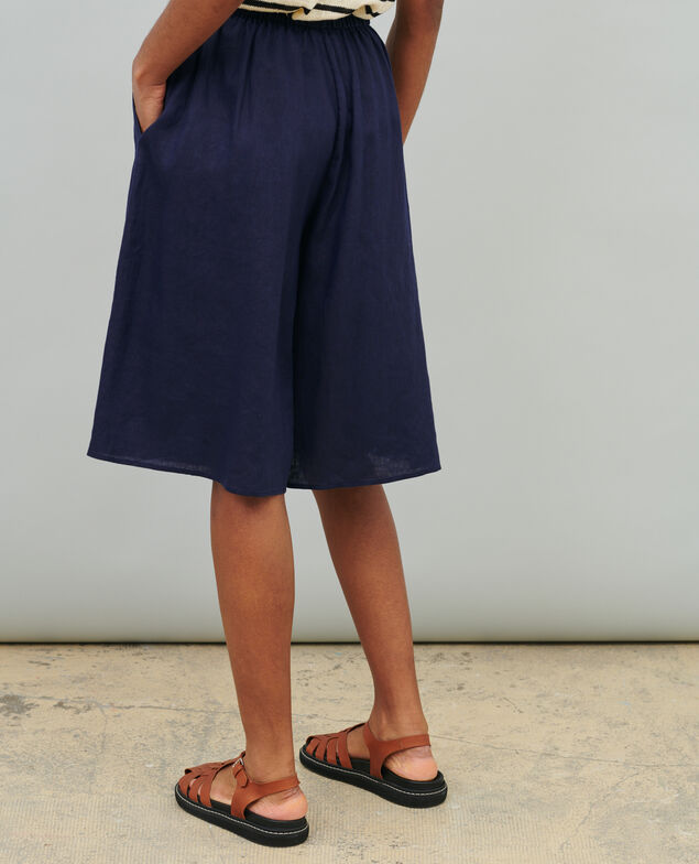 BABETH - Falda-pantalón de lino 68 blue