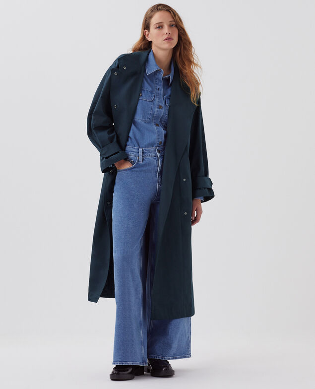Trench oversize J690 blueberry