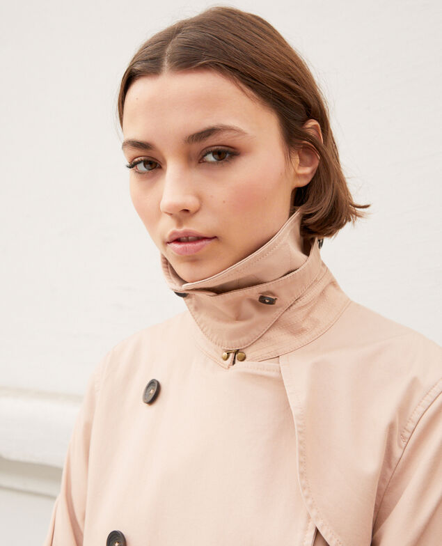 Trench atemporal Pink beige