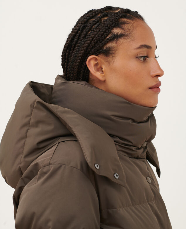 MARGOTTE - Plumas de longitud media A371 solid brown coffee