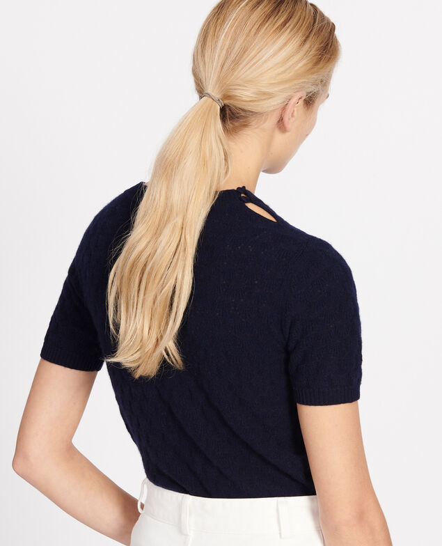 Jersey con escote redondo, 100 % Cachemir  Maritime blue