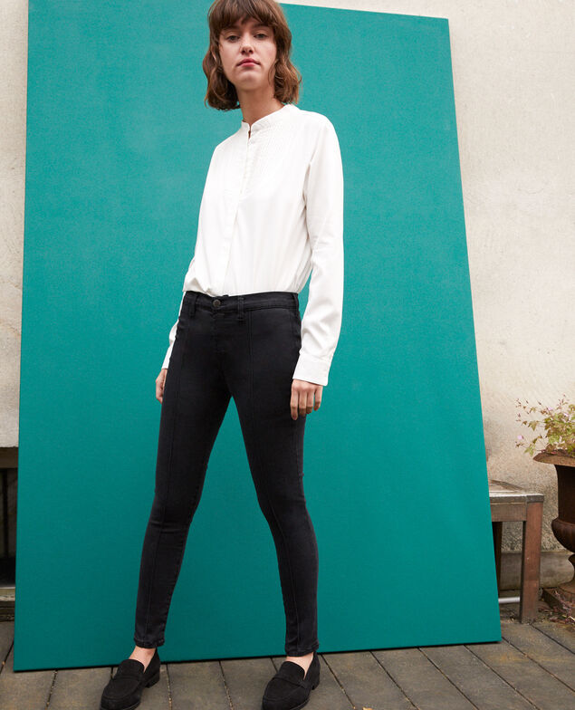 Jeans skinny cropped 7/8 Negro