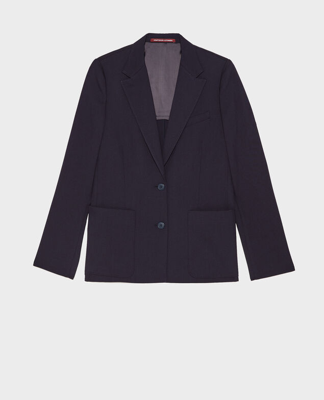 Blazer de lana masculino entallado Night sky