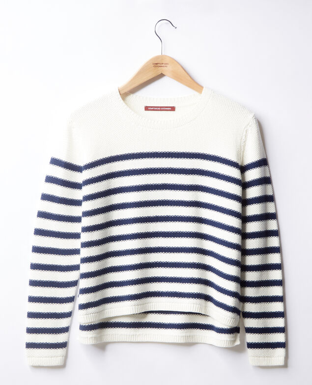 Jersey de rayas Off white/marine