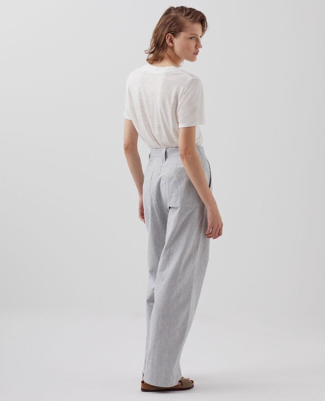 BLANDINE - Pantalón recto H611 blue mini st