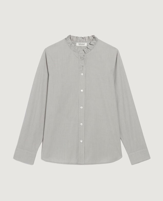 Camisa con cuello de volantes K092 mini st black