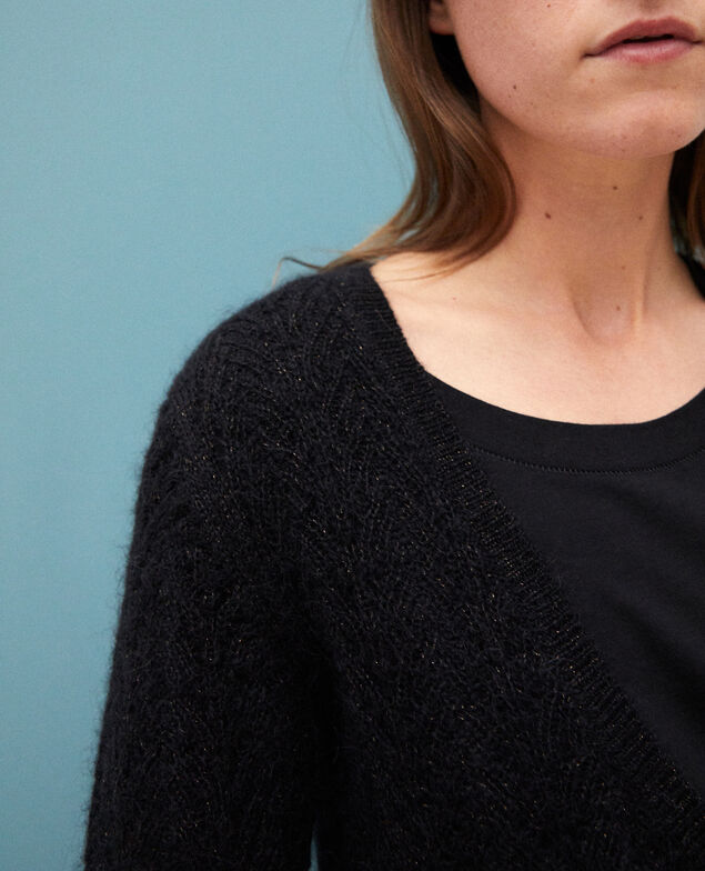 Cárdigan con mohair Noir
