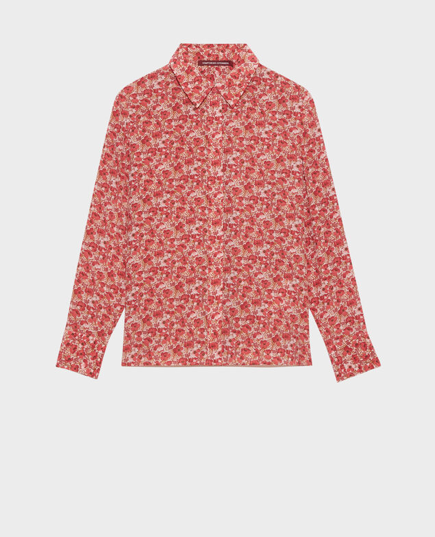 SIBYLLE - Camisa de seda con manga larga Art deco pink