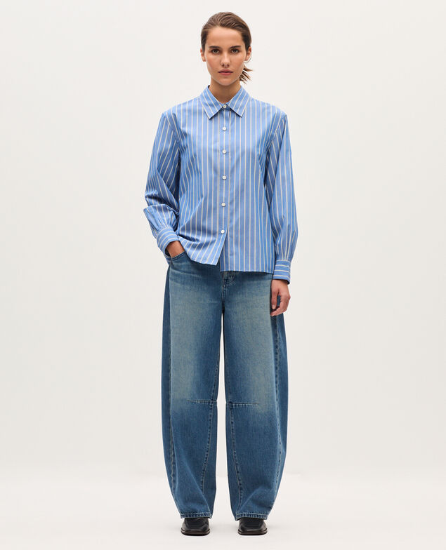 Camisa rayada K632 stripes blue