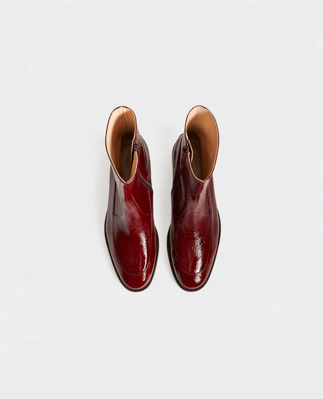  Botines ajustados de cuero Royale red
