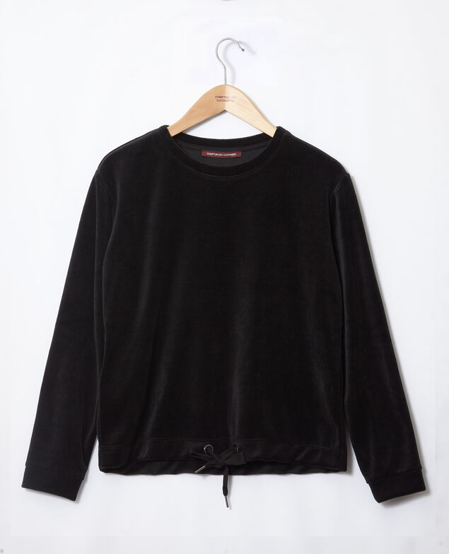 Sudadera de terciopelo Negro