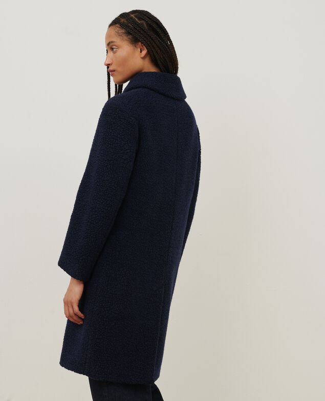 Abrigo largo de lana mezclada 8851 66 blue
