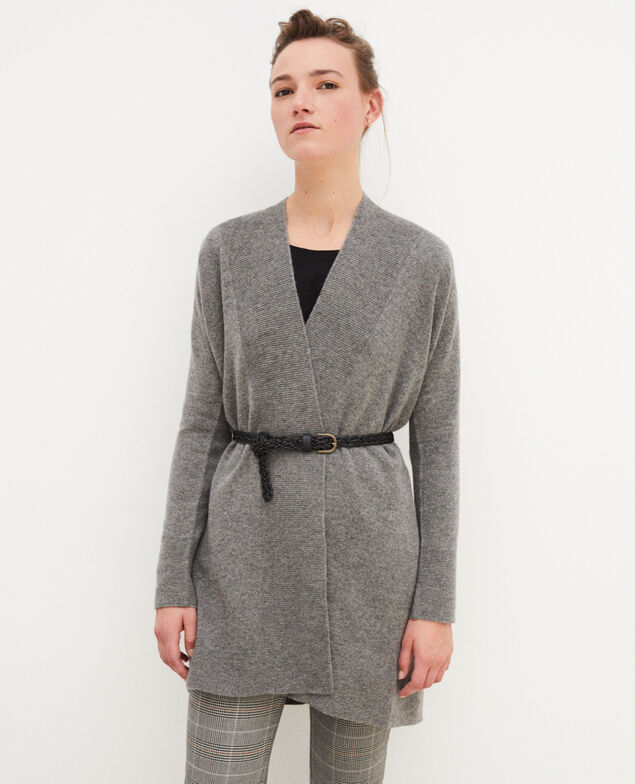 Chaqueta de punto 3D con cachemir Medium heather grey