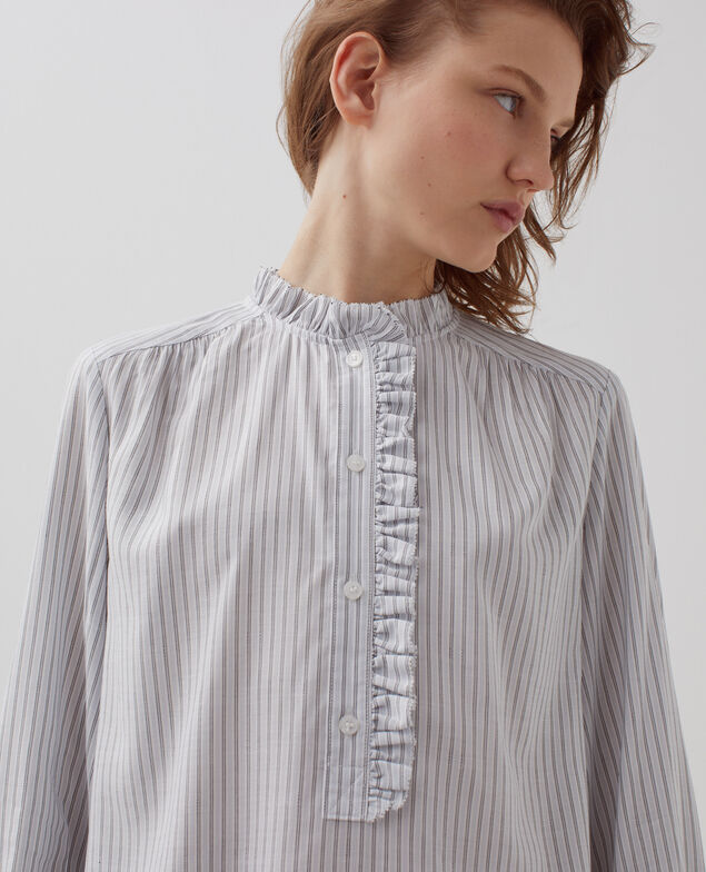 Blusa con detalles de volantes I098 st black blue