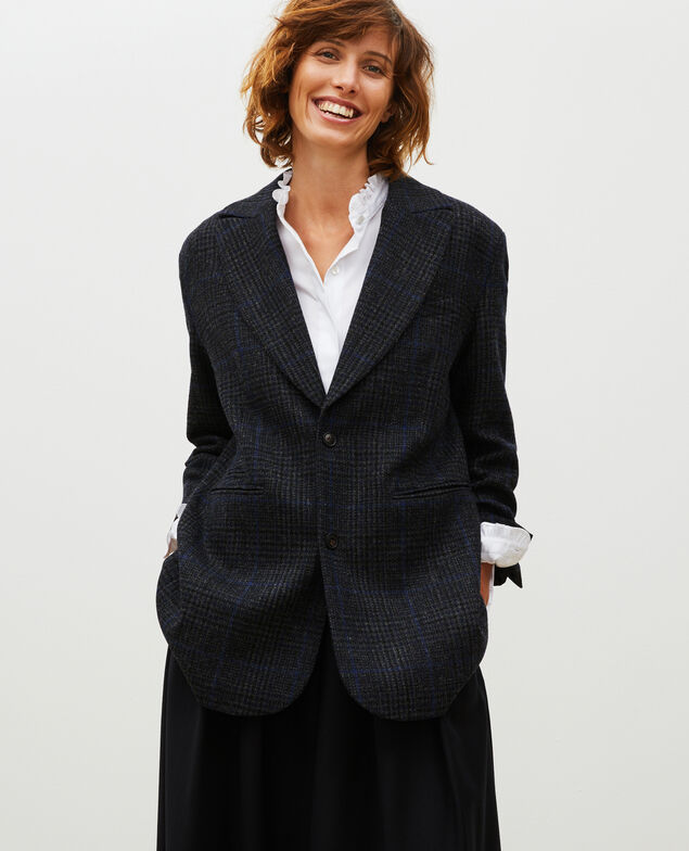 Blazer amplio de lana Night sky pieddepoule