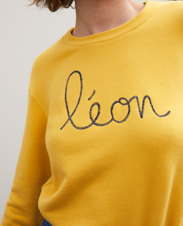 Sudadera con bordado Léon Golden spice/peacoat