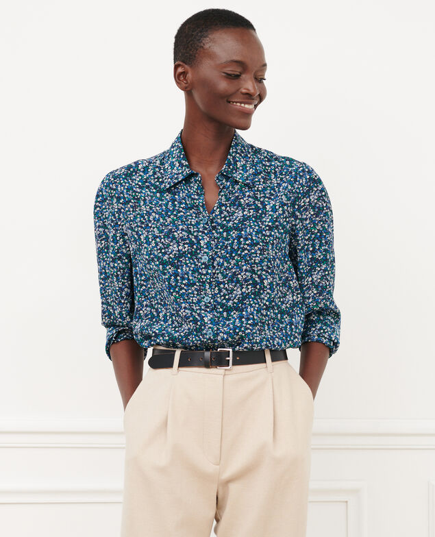 SIBYLLE - Camisa de seda 8860 66 blue print