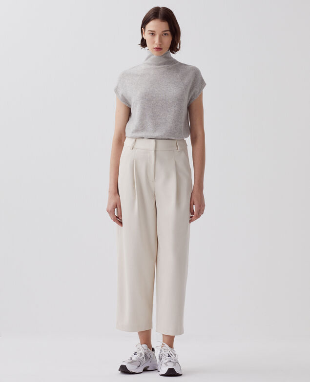 PEGGY - Pantalón carrot I021 white melange