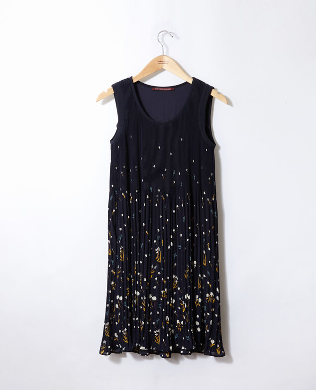 Vestido plisado Azul