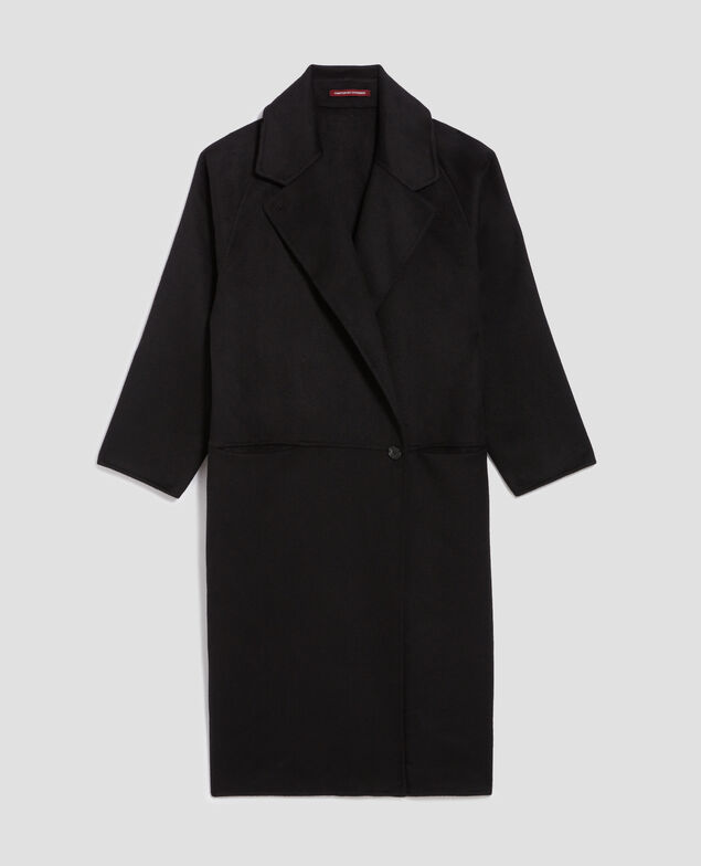 Abrigo largo de doble cara H091 black beauty
