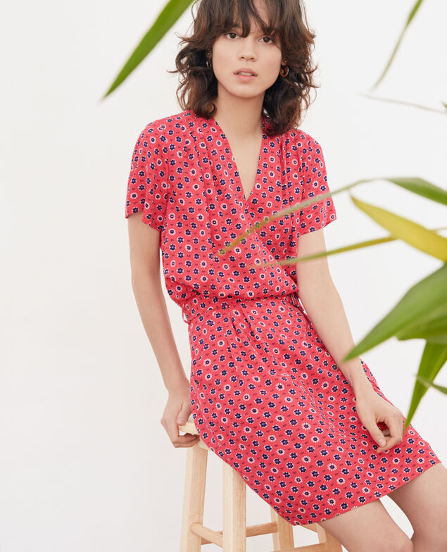 Vestido estampado con lazo Dandelion ultra pink
