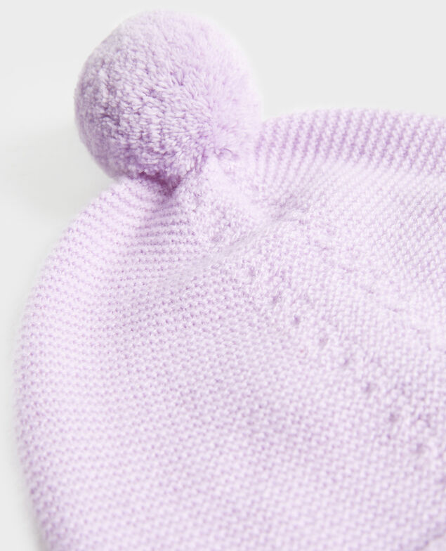 Gorro de cachemir con pompón Pastel lilac