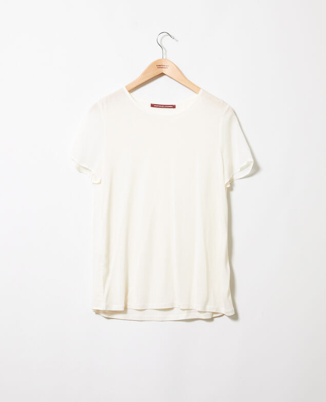 Camiseta de dos materiales Off white