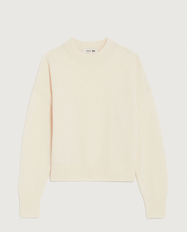 Jersey cuello redondo de lana U010 off white