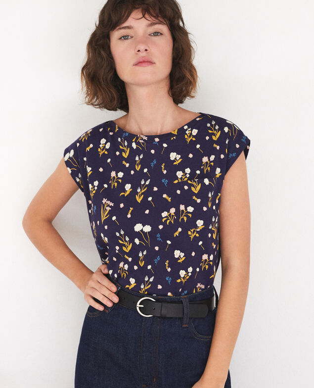 Camiseta de algodón  Azul