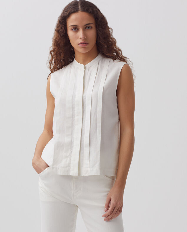 Blusa sin mangas H013 gardenia