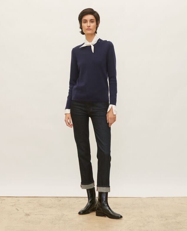 Jersey marinero de lana Maritime blue
