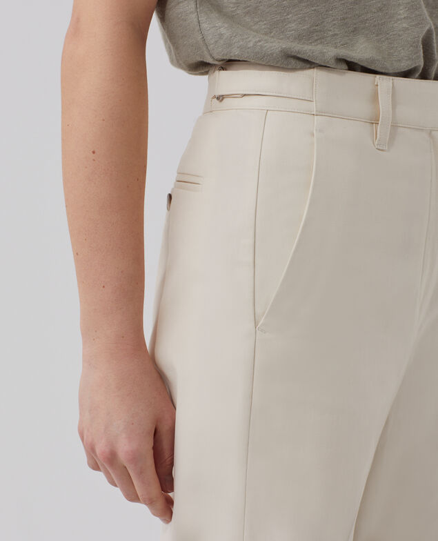 BLANDINE - Pantalón recto I010 glass green beige