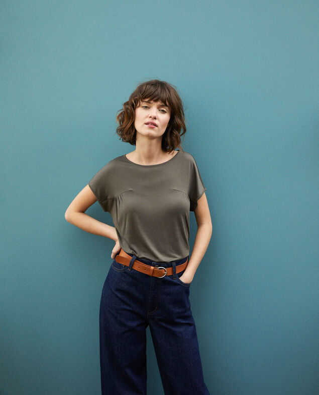 Camiseta de cuello redondo Olive night