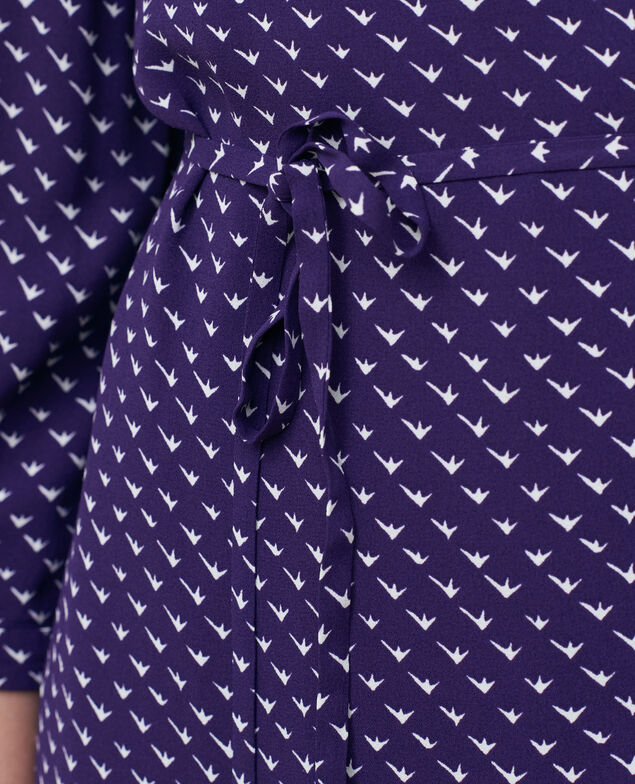 Vestido cruzado estampado Birdy acai