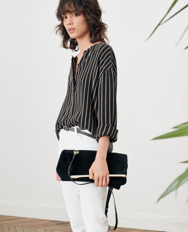 Blusa rayada Black/off white stripes
